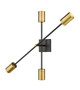Z-Lite - 814-4S-MB-OBR - Four Light Wall Sconce - Calumet - Matte Black + Olde Brass