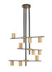Z-Lite - 814-9MB-OBR - Nine Light Chandelier - Calumet - Matte Black + Olde Brass