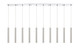 Forest LED Linear Chandelier (917MP12-BN-LED-10LCH)