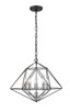 Z-Lite - 918-18MB-CH - Five Light Chandelier - Geo - Matte Black + Chrome