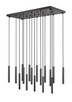 Forest LED Linear Chandelier (919MP12-17L-MB-LED)