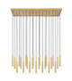 Forest LED Linear Chandelier (919MP12-23L-MGLD-LED)