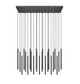 Forest LED Linear Chandelier (919MP24-23L-MB-LED)