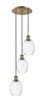 Innovations - 113B-3P-AB-G459-6CL - Three Light Pendant - Ballston - Antique Brass