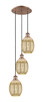 Innovations - 113B-3P-AC-G459-6ME - Three Light Pendant - Ballston - Antique Copper