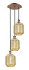 Innovations - 113B-3P-AC-G460-7ME - Three Light Pendant - Ballston - Antique Copper