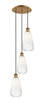 Innovations - 113B-3P-BB-G480-6OP - Three Light Pendant - Ballston - Brushed Brass