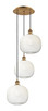 Innovations - 113B-3P-BB-G481-10OP - Three Light Pendant - Ballston - Brushed Brass