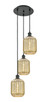 Innovations - 113B-3P-BK-G460-7ME - Three Light Pendant - Ballston - Matte Black