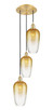 Innovations - 113B-3P-SG-G484-7AM - Three Light Pendant - Ballston - Satin Gold