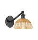 Innovations - 317-1W-BK-NBD2-75-NAT - One Light Wall Sconce - Ballston - Matte Black