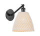 Innovations - 317-1W-BK-NBD-9-NAT - One Light Wall Sconce - Ballston - Matte Black