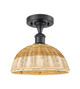 Innovations - 516-1C-BK-NBD2-9-NAT - One Light Semi-Flush Mount - Ballston - Matte Black
