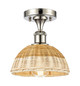 Innovations - 516-1C-PN-NBD2-75-NAT - One Light Semi-Flush Mount - Ballston - Polished Nickel