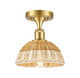 Innovations - 516-1C-SG-NBD2-75-NAT - One Light Semi-Flush Mount - Ballston - Satin Gold