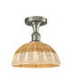 Innovations - 516-1C-SN-NBD2-9-NAT - One Light Semi-Flush Mount - Ballston - Brushed Satin Nickel