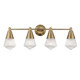 Maxim - 10394PRNAB - Four Light Bath Vanity - Hargreaves - Natural Aged Brass