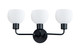 Maxim - 11273SWBK - Three Light Bath Vanity - Coraline - Black