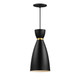 Maxim - 11301BKSBR - One Light Mini Pendant - Carillon - Black / Satin Brass