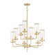 Maxim - 11479CRSBR - Nine Light Chandelier - Crosby - Satin Brass