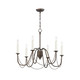 Maxim - 12166CHB - Six Light Chandelier - Plumette - Chestnut Bronze