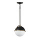 Maxim - 12411SWBKWBR - One Light Pendant - Duke - Black/Weathered Brass