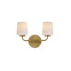 Maxim - 12692WTNAB - Two Light Wall Sconce - Durham - Natural Aged Brass