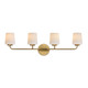Maxim - 12694WTNAB - Four Light Bath Vanity - Durham - Natural Aged Brass