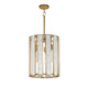 Maxim - 12802CZNAB - Three Light Foyer Pendant - Miramar - Capiz / Natural Aged Brass