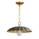 Maxim - 18055DGGL - One Light Pendant - Primrose - Dark Grey / Gold Leaf