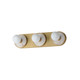 Maxim - 26093WANAB - Three Light Wall Sconce - Hollywood - Whit Alabaster / Natural Aged Brass