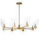 Maxim - 32358CLNAB - Eight Light Chandelier - Armory - Natural Aged Brass