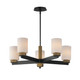 Maxim - 32655SWBKAB - Five Light Chandelier - Ruffles - Black / Antique Brass