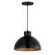 Maxim - 35144BKACP - One Light Pendant - Rockport - Black / Antique Copper