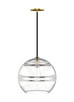 Visual Comfort Modern - 700TDSDNLPCR - One Light Pendant - Sedona - Aged Brass