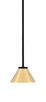 Toltec Lighting - 6201-MB-421-NAB - One Light Mini Pendant - Sandia - Matte Black