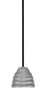 Toltec Lighting - 6201-MBGP-425-GP - One Light Mini Pendant - Sandia - Matte Black & Graphite