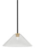 Toltec Lighting - 6201-MBNAB-2162 - One Light Pendant - Sandia - Matte Black & New Age Brass
