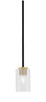 Toltec Lighting - 6201-MBNAB-300 - One Light Mini Pendant - Sandia - Matte Black & New Age Brass