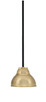 Toltec Lighting - 6201-MBNAB-427-NAB - One Light Mini Pendant - Sandia - Matte Black & New Age Brass