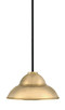 Toltec Lighting - 6201-MBNAB-428-NAB - One Light Pendant - Sandia - Matte Black & New Age Brass