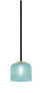 Toltec Lighting - 6201-MBNAB-4615 - One Light Mini Pendant - Sandia - Matte Black & New Age Brass