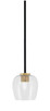 Toltec Lighting - 6201-MBNAB-4810 - One Light Mini Pendant - Sandia - Matte Black & New Age Brass