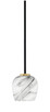 Toltec Lighting - 6201-MBNAB-4819 - One Light Mini Pendant - Sandia - Matte Black & New Age Brass