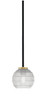 Toltec Lighting - 6201-MBNAB-5110 - One Light Mini Pendant - Sandia - Matte Black & New Age Brass