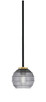 Toltec Lighting - 6201-MBNAB-5112 - One Light Mini Pendant - Sandia - Matte Black & New Age Brass