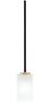 Toltec Lighting - 6201-MBNAB-541 - One Light Mini Pendant - Sandia - Matte Black & New Age Brass