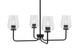 Toltec Lighting - 6204-MB-210 - Four Light Chandelier - Sandia - Matte Black