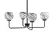 Toltec Lighting - 6204-MB-4109 - Four Light Chandelier - Sandia - Matte Black