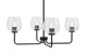 Toltec Lighting - 6204-MB-4810 - Four Light Chandelier - Sandia - Matte Black